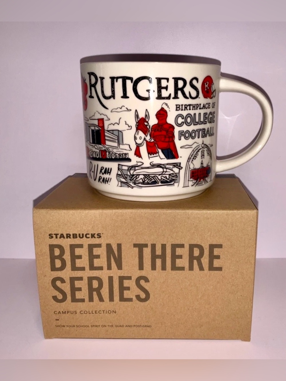 Starbucks Rutgers Been There Series Campus Collection Coffee Tea Mug Cup 14 oz